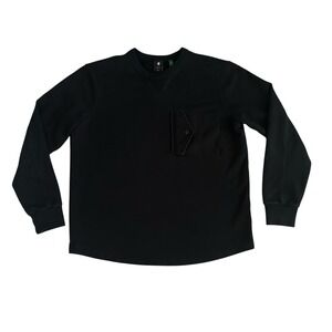G-Star Men's Chest R Pocket Sweater‎ Pullover Black Straight Crew Neck Large
